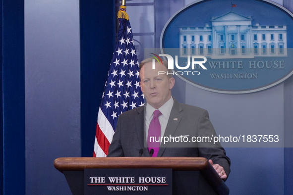  On Thursday, March 9, White House Press Secretary Sean Spicer, gives the briefing in the James S. Brady Press Briefing Room of the White Ho... by Cheriss May/NurPhoto