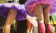 Ballerinas await to enter the stage in 'Sleeping Beauty' performed by The Royal Moscow Bal...