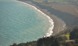 A general view of cost line near Greystones from a hill, a part of Bray-Greystones cliff w...