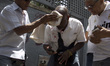 An injured man during a demonstration in Caracas, today April 4, 2017. Protesters clashed...
