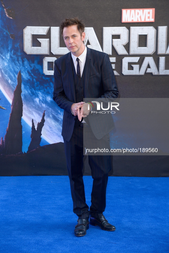 Director James Gunn attends the European Premiere of Guardians of the Galaxy on 24/07/2014 at Empire Leicester Square, London. Persons pictu...