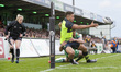 Adam Byrne of Leinster tackled by Danie Poolman of Connacht during the Guinness PRO12 rugb...