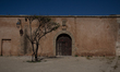 A tree and an old house at the old Medina of Rabat on April 17, 2017 