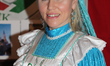 Tartar woman wearing the traditional dress of Tatarstan during Nevruz celebrations in Toro...