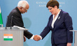 Vice President of India Mohammad Hamid Ansari and Prime Minister of Poland Beata Szydlo du...