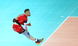 Ivan Zaytsev (Perugia) serving  during CEV Volleyball Champions League semifinal Sir Sicom...