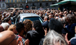 A moment of funerals of Rino Zurzolo in Naples on May 1, 2017 in Artists' church to square...