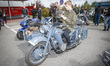 Several hundred motorcyclists gathered at the parking lot of the Tesco supermarket in Bydg...