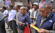 Nepalese Devotees chants traditional songs during a ceremony of Rato Machindranath Festiva...