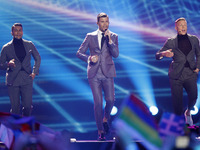 Robin Bengtsson from Sweden performs with the song "I Can't Go On", during the First Semi Final of the Eurovision Song Contest, in Kiev, Ukr...