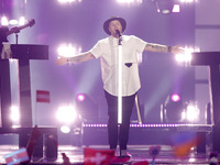 Jowst from Norway performs with the song "Grab The Moment", during the Second Semi-Final of the Eurovision Song Contest, in Kiev, Ukraine, 1...