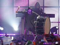 Jowst from Norway performs with the song "Grab The Moment", during the Second Semi-Final of the Eurovision Song Contest, in Kiev, Ukraine, 1...