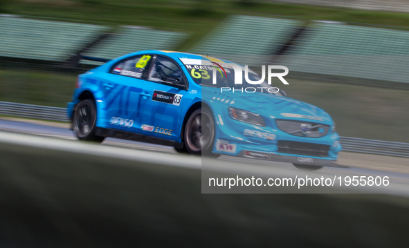 Nicky Catsburg of Netherland and Polestar Cyan Racing driver during the race on the Hungarian WTCC Grand Prix race day at Hungaroring on May...
