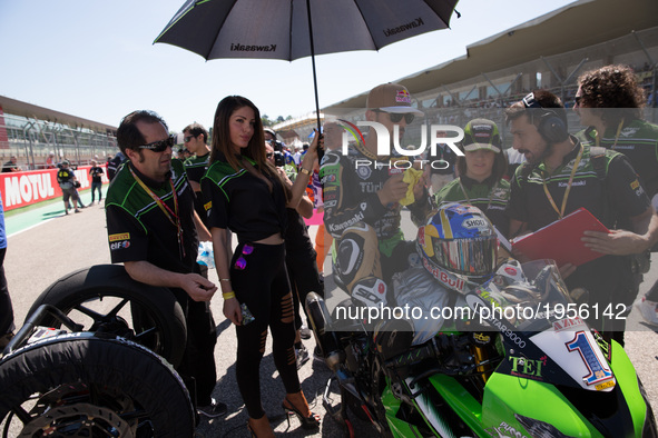 Grid starting grid KENAN SOFUOGLU World Supersport  during the World Superbikes - Race at Enzo & Dino Ferrari Circuit on May 14, 2017 in Imo...