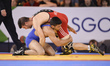 David Galea for Malta competes against Qamar Abbas for Pakistan at Wrestling as part of th...