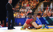 Erica Wiebe for Canada competes against Blessing Onyebuchi for Nigeria at Wrestling as par...