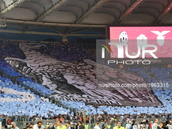 Fan of SS Lazio before the Italian Cup final between Juventus FC and SS Lazio at Olympic Stadium on may 17, 2017 in Rome, Italy. Juventus wo...