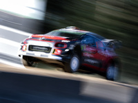 Craig Breen and Scott Martin in Citroen C3 WRC of Citroen Total Aby Dhabi WRT in action during the shakedown of WRC Vodafone Rally de Portug...