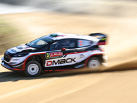 Elfyn Evans and Craig Parry in Ford Fiesta WRC of M-Sport World Rally Team in action during the shakedown of WRC Vodafone Rally de Portugal...