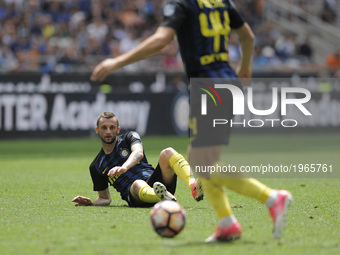 Marcelo Brozovic of Inter player during the Serie A match between FC Internazionale and US Sassuolo at Stadio Giuseppe Meazza on May 14, 201...