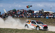 Yoann Bonato and Benjamin Boulloud in Citroen DS3 RS in action during the SS2 Viana do Cas...