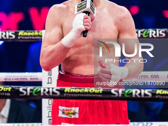 Diablo Wlodarczyk (POL)  during the  IBF Cruiserweight final Eliminator match at Poznan Boxing Night, in Poznan, Poland, on 20 May 2017.  (