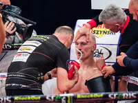Krzysztof "Diablo" Wlodarczyk of Poland durig his fight against Noel Gevor (not in picture) of Germany during their match IBF Cruiserweight...