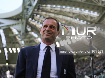 Massimiliano Allegri, head coach of Juventus FC, beforethe Serie A football match between Juventus FC and FC Crotone at Juventus Stadium on...
