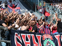 Fans of FC Crotone during the Serie A football match between Juventus FC and FC Crotone at Juventus Stadium on may 21, 2017 in Turin, Italy....
