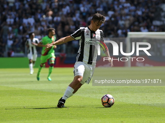 Paulo Dybala during the Serie A football match between Juventus FC and FC Crotone at Juventus Stadium on may 21, 2017 in Turin, Italy.
 (