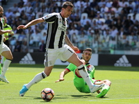 Mario Mandzukic (Juventus FC) in action during the Serie A football match between Juventus FC and FC Crotone at Juventus Stadium on may 21,...