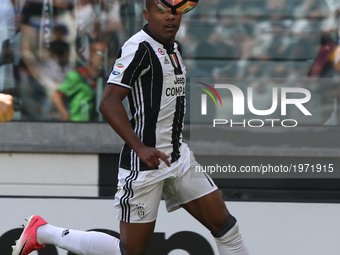 Juventus defender Alex Sandro (12) in action during the Serie A football match n.37 JUVENTUS - CROTONE on 21/05/2017 at the Juventus Stadium...