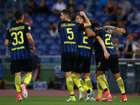 Serie A Lazio v Inter
Inter celebrating after the goal scored by Marco Andreolli at Olimpico Stadium in Rome, Italy on May 21, 2017.
 (
