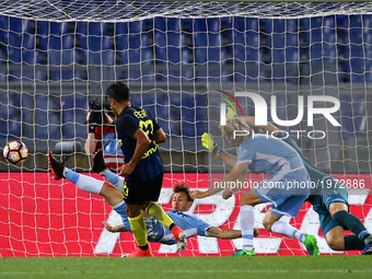 Serie A Lazio v Inter
Eder of Internazionale scoring the goal of 1-3 at Olimpico Stadium in Rome, Italy on May 21, 2017.
 (