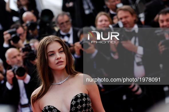 Barbara Palvin at the 70th Anniversary Red Carpet Arrivals   during the 70th Cannes Film Festival at the Palais des Festivals. Cannes, Franc...