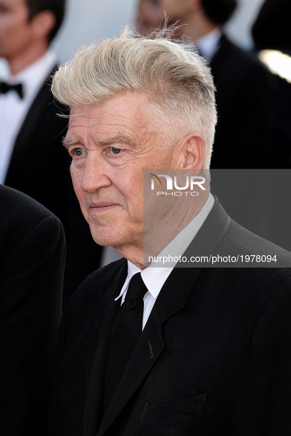 Previous Palm d'or winner David Lynch at the 70th Anniversary Red Carpet Arrivals   during the 70th Cannes Film Festival at the Palais des F...