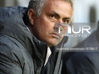 Manchester United's Portuguese manager Jose Mourinho is pictured prior the UEFA Europa League final football match Ajax Amsterdam v Manchest...
