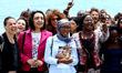 Demonstration organized by the Ngo Action Aid for the campaign 'Oper your ears" directed t...