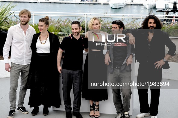 Denis Moschitto , Diane Kruger , Fatih Akin ,  Numan Acar at IN THE FADE Photocall during the 70th Cannes Film Festival at the Palais des Fe...