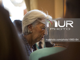 Head of the International Monetary Fund (IMF) Christine Lagarde at the G7 Summit expanded session in Taormina, Sicily, on May 27, 2017. (