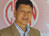 File Photo of Bidya Sundar Shakya. Bidya Sundar Shakya of CPN-UML has been elected mayor of the Kathmandu Metropolitan City beating Raju Raj...