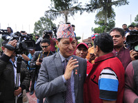 New mayor of the Kathmandu Metropolitan City Bidya Sundar Shakya arrives on Sunday, May 28, 2017. Bidya Sundar Shakya of CPN-UML has been el...