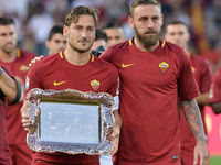 Francesco Totti and Daniele De Rossi during the Italian Serie A football match between A.S. Roma and F.C. Genoa at the Olympic Stadium in Ro...