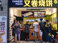 A view of 'Chinese Pizza' shop in Wuhan center.
On Monday, September 14, 2016 in Wuhan, China. (