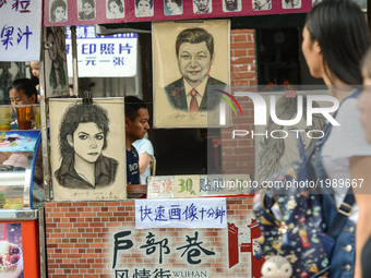 A caricature shop on Wuhan Flavor Street.
On Monday, September 14, 2016 in Wuhan, China. (