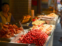 A typical seafood vendor seen in Flavor Street, a local food street, in Wuhan center.
On Monday, September 14, 2016 in Wuhan, China. in (