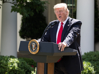 President Trump made the statement that the United States is withdrawing from the Paris Climate Accord, in the Rose Garden of the White Hous...