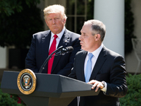 Scott Pruitt, EPA Administrator, spoke after President Trump made the statement that the United States is withdrawing from the Paris Climate...