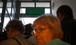 Passengers from Brest, Belarus are seen arriving at the border checkpoint in the Terespol...