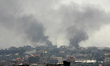 Smoke rises following what witnesses said were Israeli air strikes in Rafah in the souther...